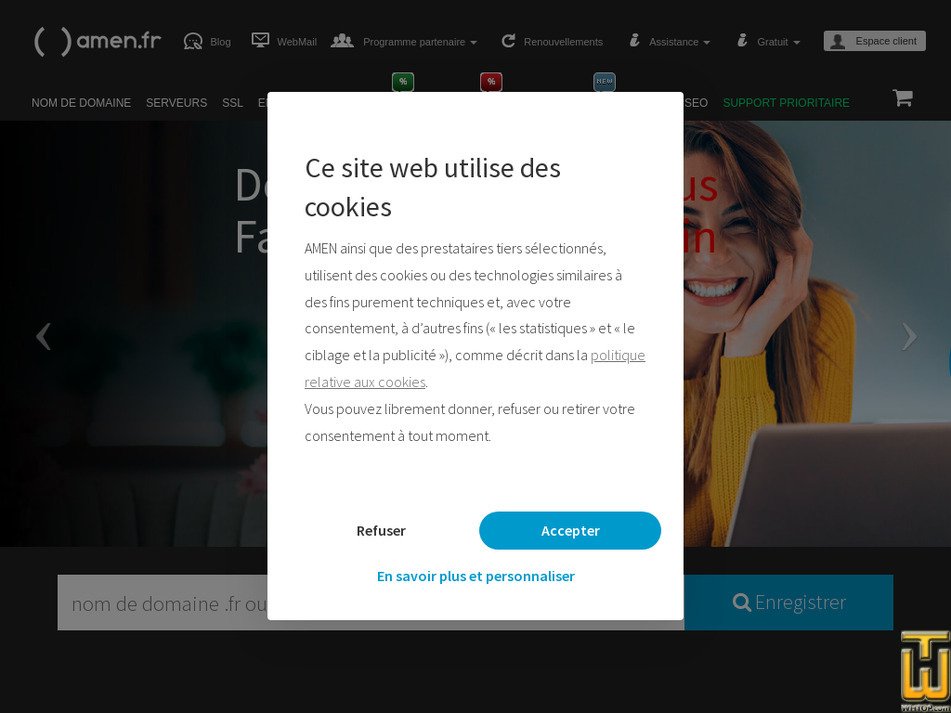amen.fr capture d'écran
