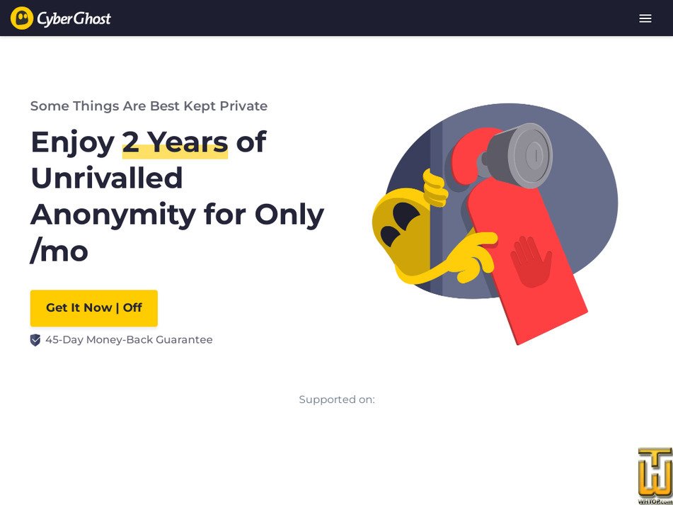 cyberghostvpn.com screenshot