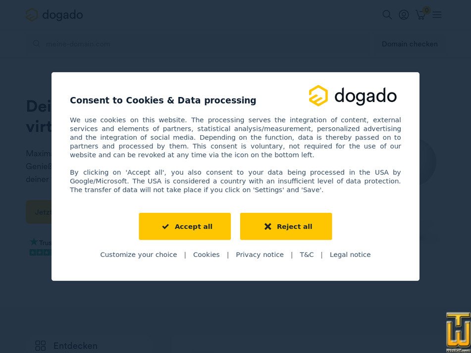 dogado.de Bildschirmfoto