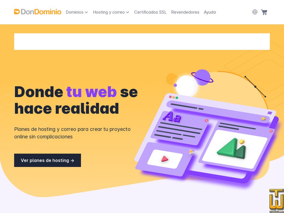 dondominio.com captura de pantalla