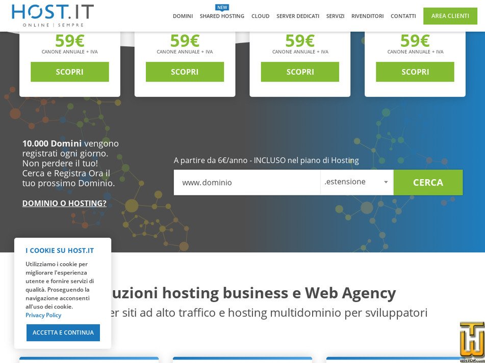host.it immagine dello schermo