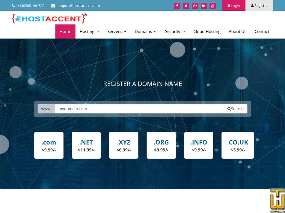 hostaccent.com screenshot