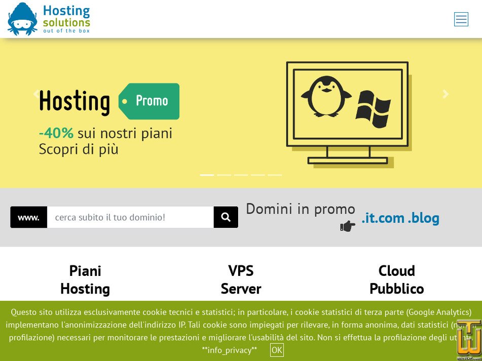 hostingsolutions.it immagine dello schermo