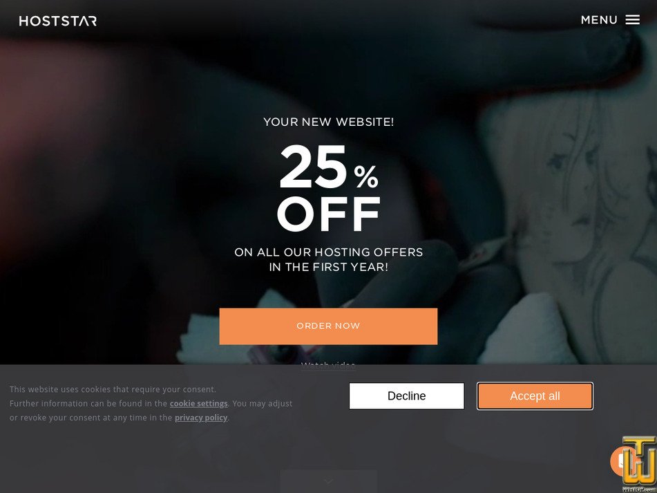 hoststar.ch capture d'écran