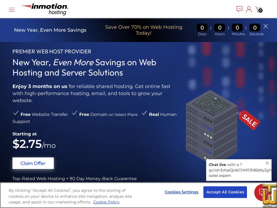 inmotionhosting.com screenshot