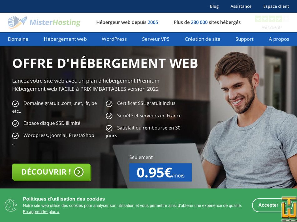mister-hosting.com capture d'écran