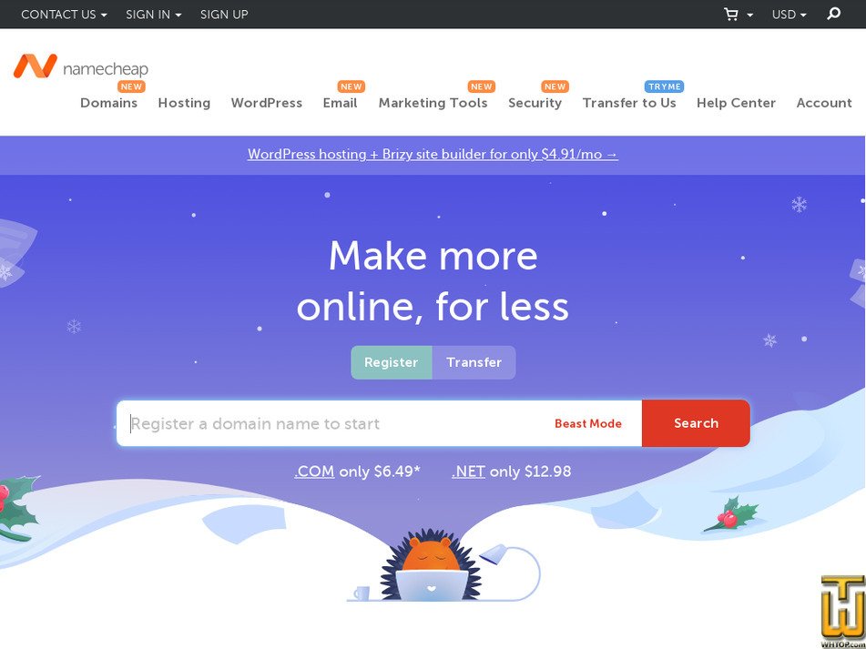 namecheap.com screenshot