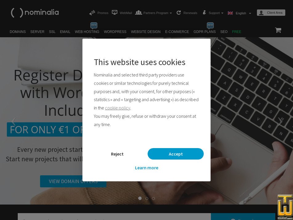 nominalia.com captura de pantalla
