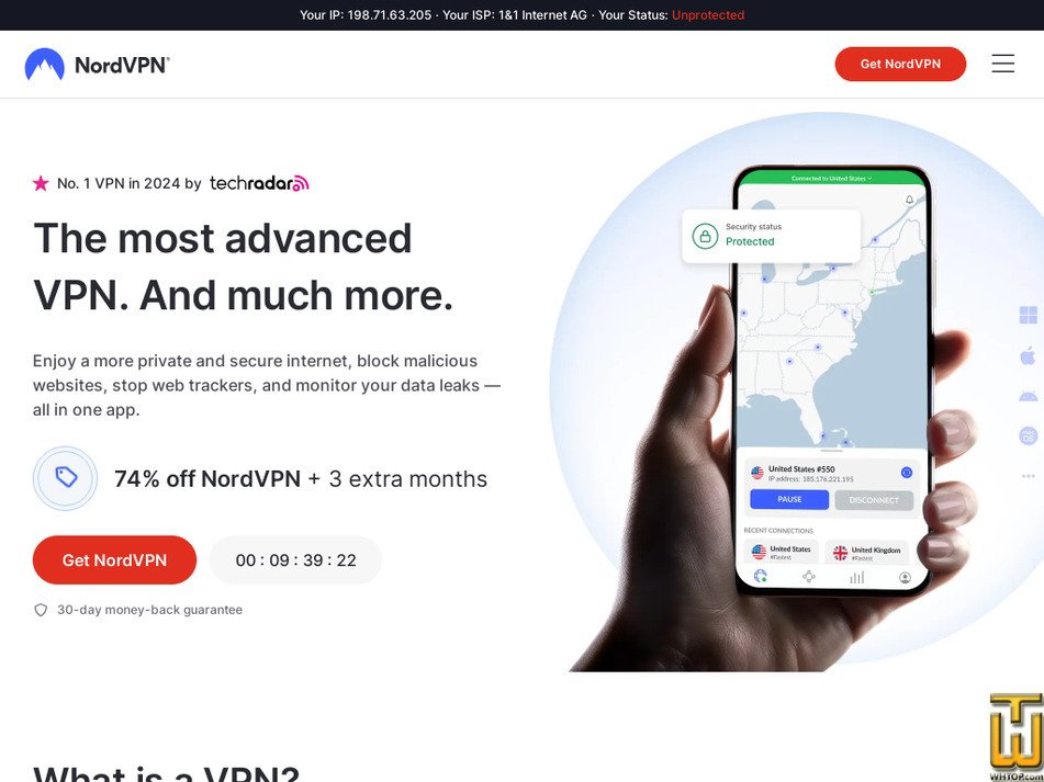 nordvpn.com screenshot