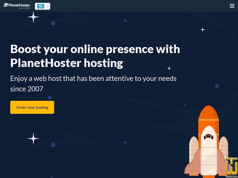 Taken on 21 January, 2025 planethoster.com screenshot