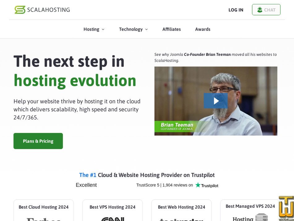 Taken on 24 January, 2025 scalahosting.com screenshot