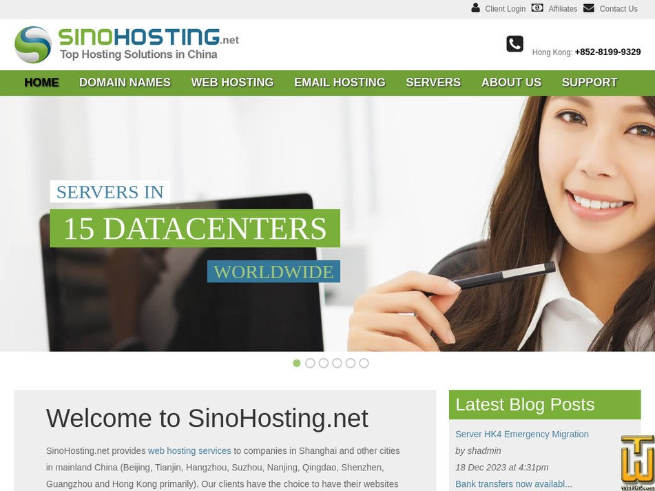 采取 19 四月, 2024 sinohosting.net 截图