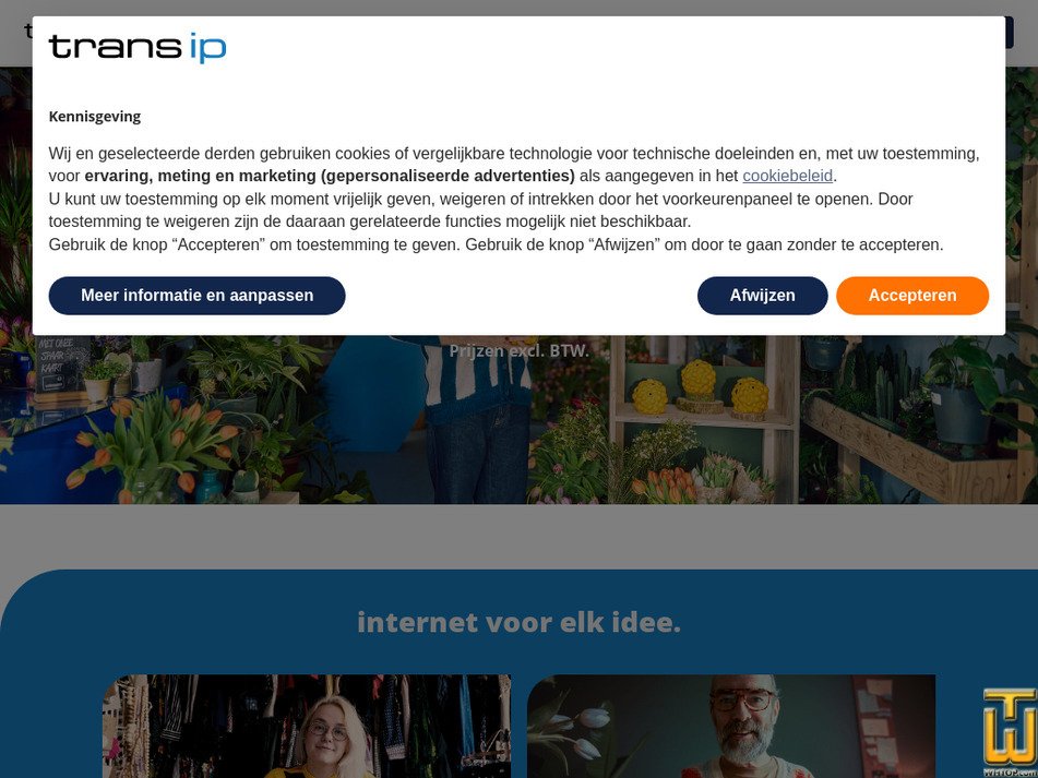 transip.nl screenshot