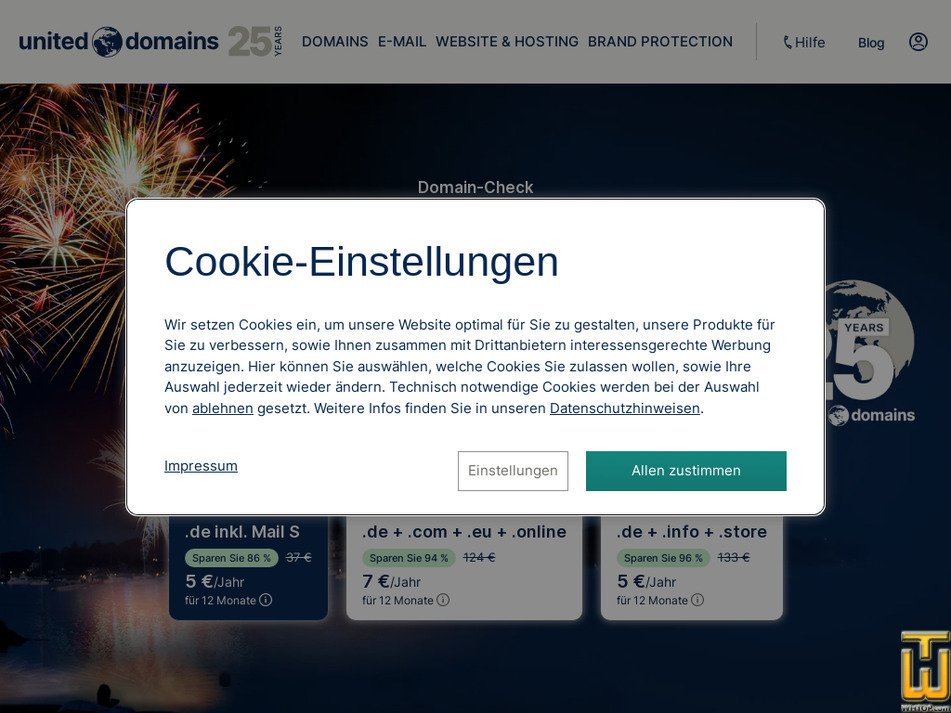 united-domains.de screenshot