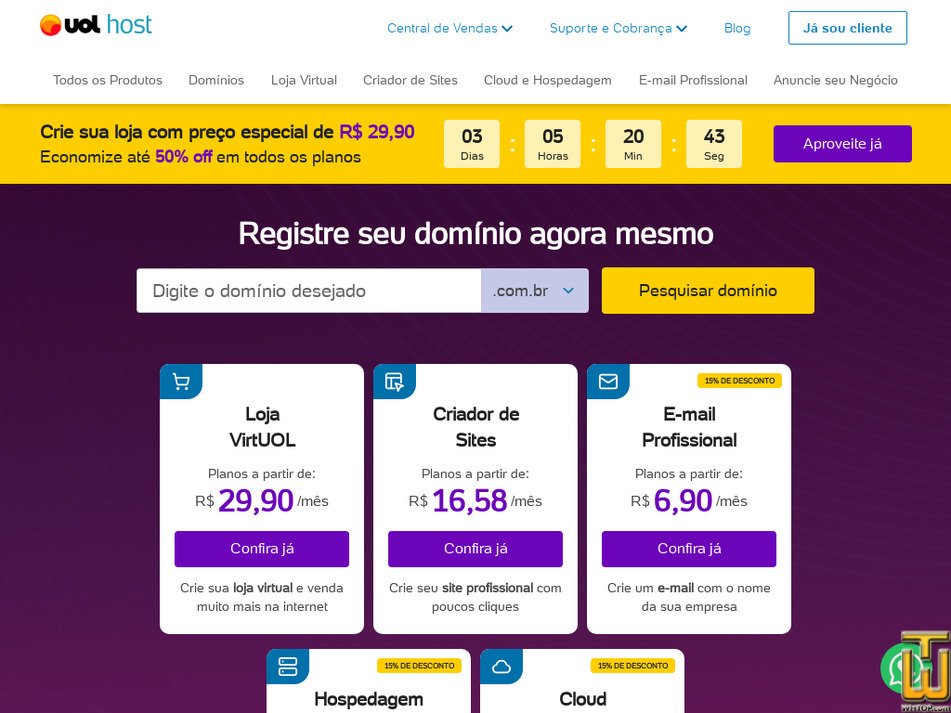 uolhost.uol.com.br screenshot