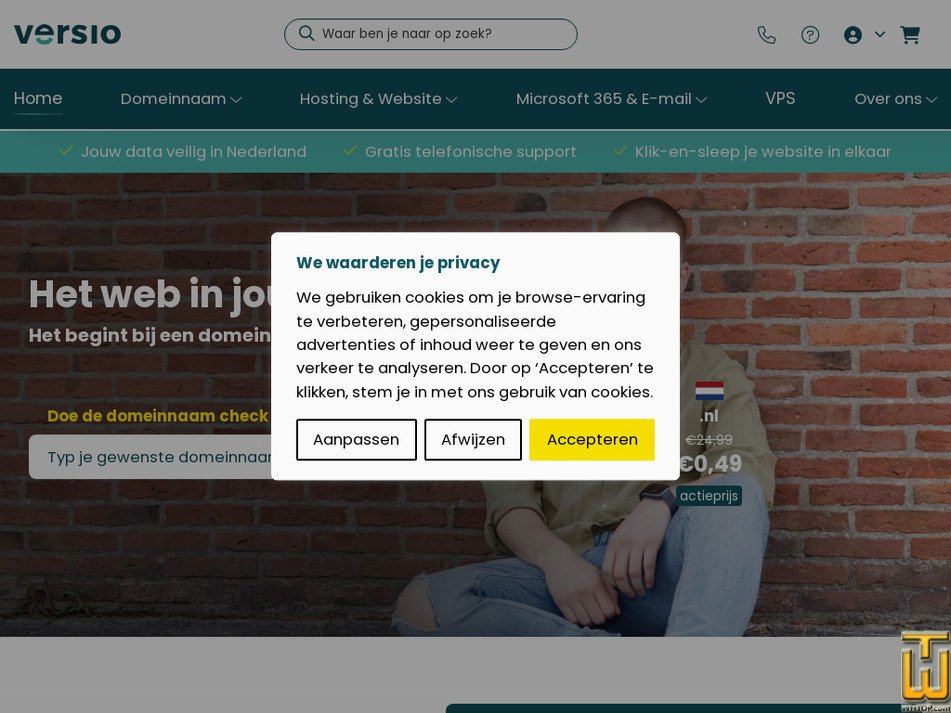 Genomen op 1 september, 2025 versio.nl screenshot