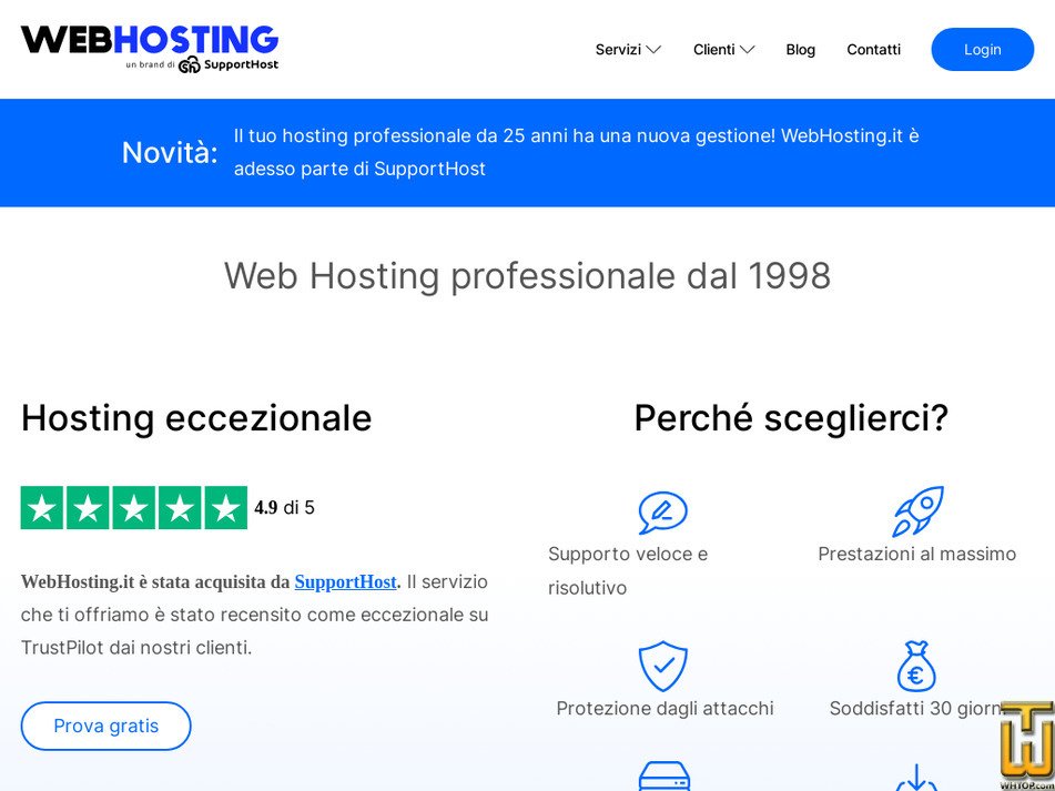 Assunto 19 aprile, 2024 webhosting.it immagine dello schermo