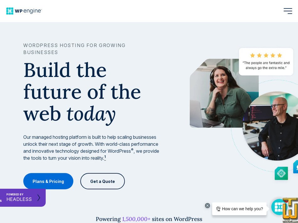 Taken on 24 January, 2025 wpengine.com screenshot